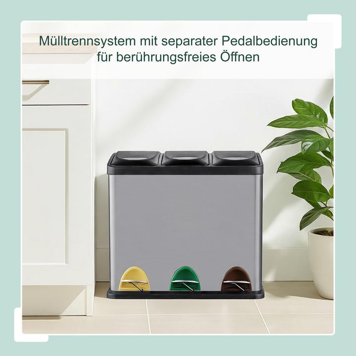 Produktbild Relaxdays Mülleimer 3x8l (8 l)