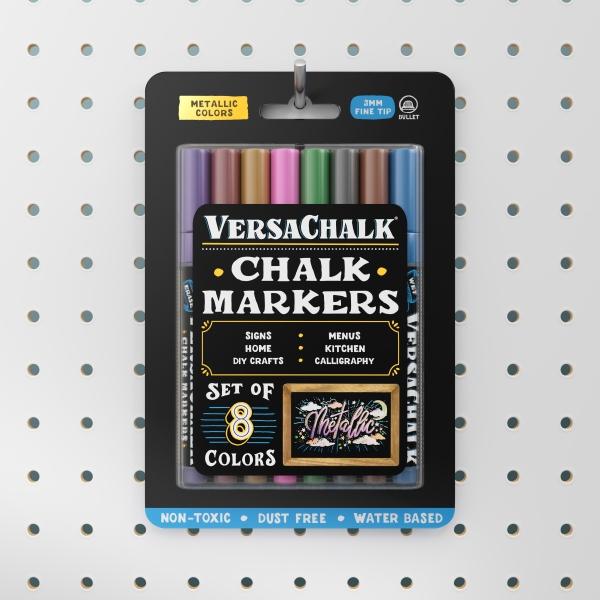Actual product image VersaChalk - Metallic Liquid Chalk Marker Set of 8 with 3mm Tip (8x)