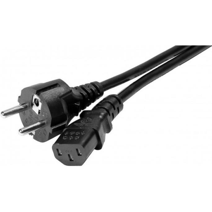 Exertis Connect Netzanschlusskabel, IEC C13, schwarz, 3,0m (3 m), Stromkabel