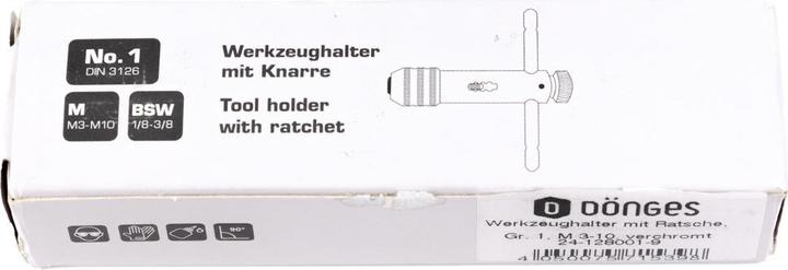 Actual product image Dönges Tool holder with ratchet, for taps M 5 - M 12