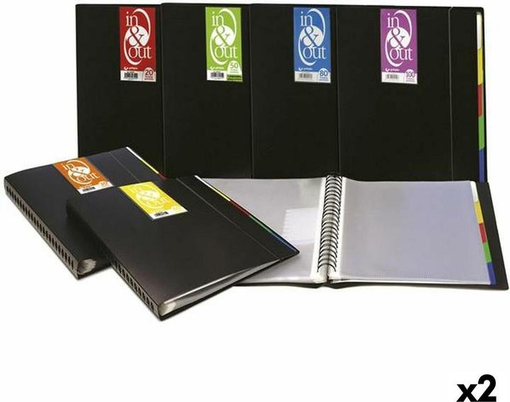 Produktbild Grafoplas Ordnungsmappe IN & OUT Schwarz A4 (2 Stück) (A4, 2x)