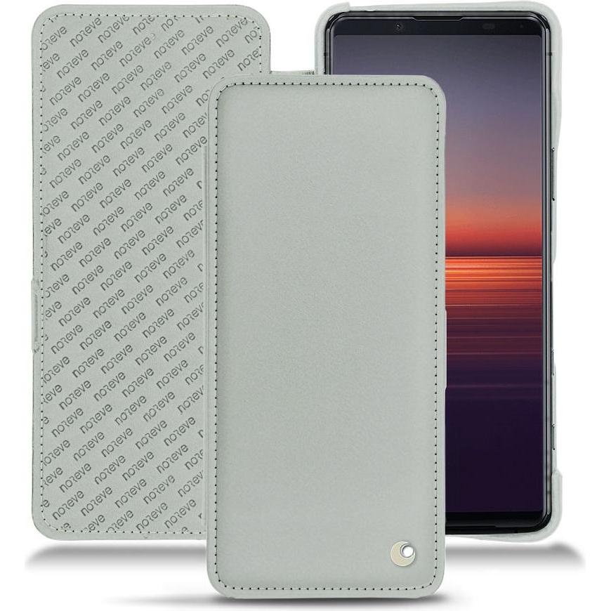 Noreve Lederschutzhülle horizontal (Sony Xperia 5 II), Smartphone Hülle, Grau