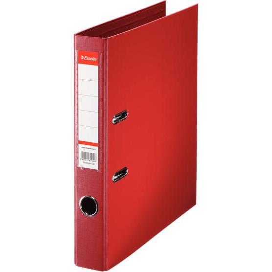 Dymo, Ordner, Plastik-Ordner Standard, DIN A4, 50 mm, rot Einband innen und aussen mit PP-Folie kaschiert (A4, 50 mm, 1 ...