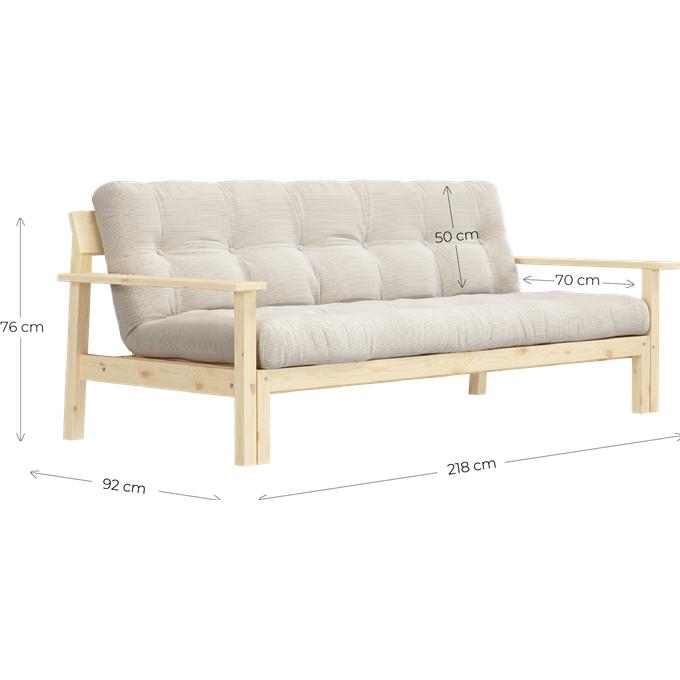 Thumbnail - Karup Design, Sofa, Unwind Klar lackiert (Bettsofa, 3-Sitzer)