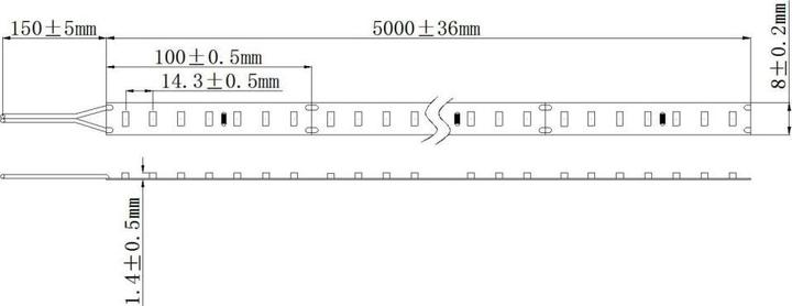 Image du produit Synergy 21 LED Flex Strip blanc froid DC24V 36W IP68 CRI>90 2110 (Blanc froid, 500 cm, Extérieur)