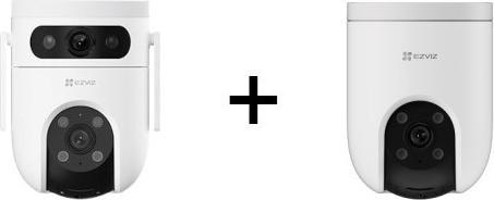 Produktbild EZVIZ H8c 4G 2K Kamera IP do monitoringu + H9C WiFi Obrotowa 2K 2w1 (3MP+3MP) (2304 x 1296 Pixels)