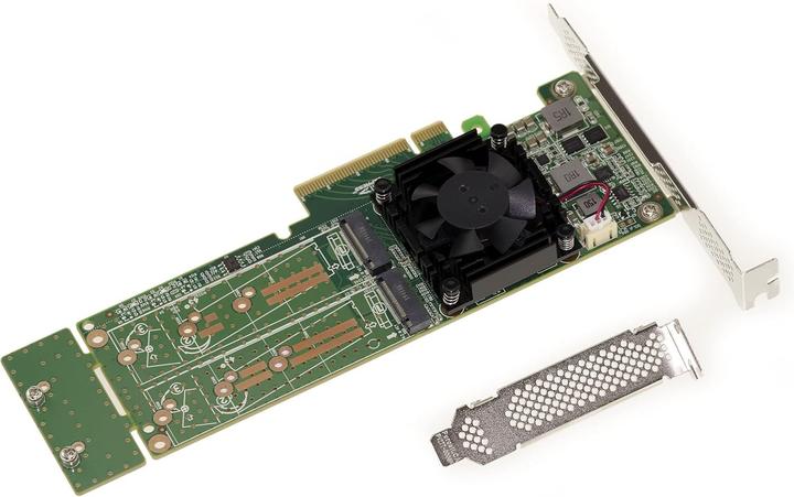 Produktbild Kalea-informatique PCIe 3.0 x8 Controllerkarte für 2 M.2 NVMe SSDs mit PLX PEX 8747-Chipset