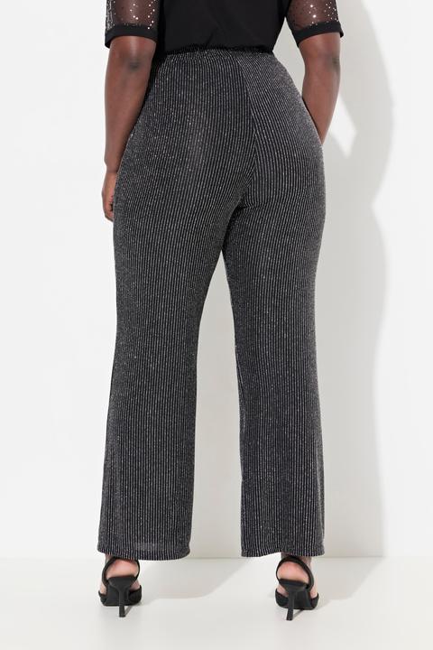 Produktbild Ulla Popken Hose Mary, Glitzerstreifen, weites Bein, Elastikbund (50, 52)