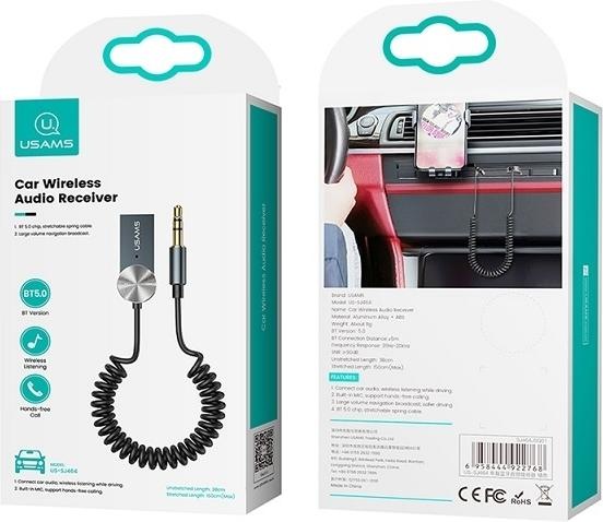 Productafbeelding Usams Audio Bluetooth 5.0 USB-AUX adapter SJ464JSQ01 (US-SJ464) (Zender en ontvanger)