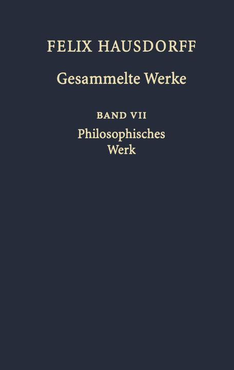 Produktbild Felix Hausdorff Gesammelte Werke (Felix Hausdorff, 2011)