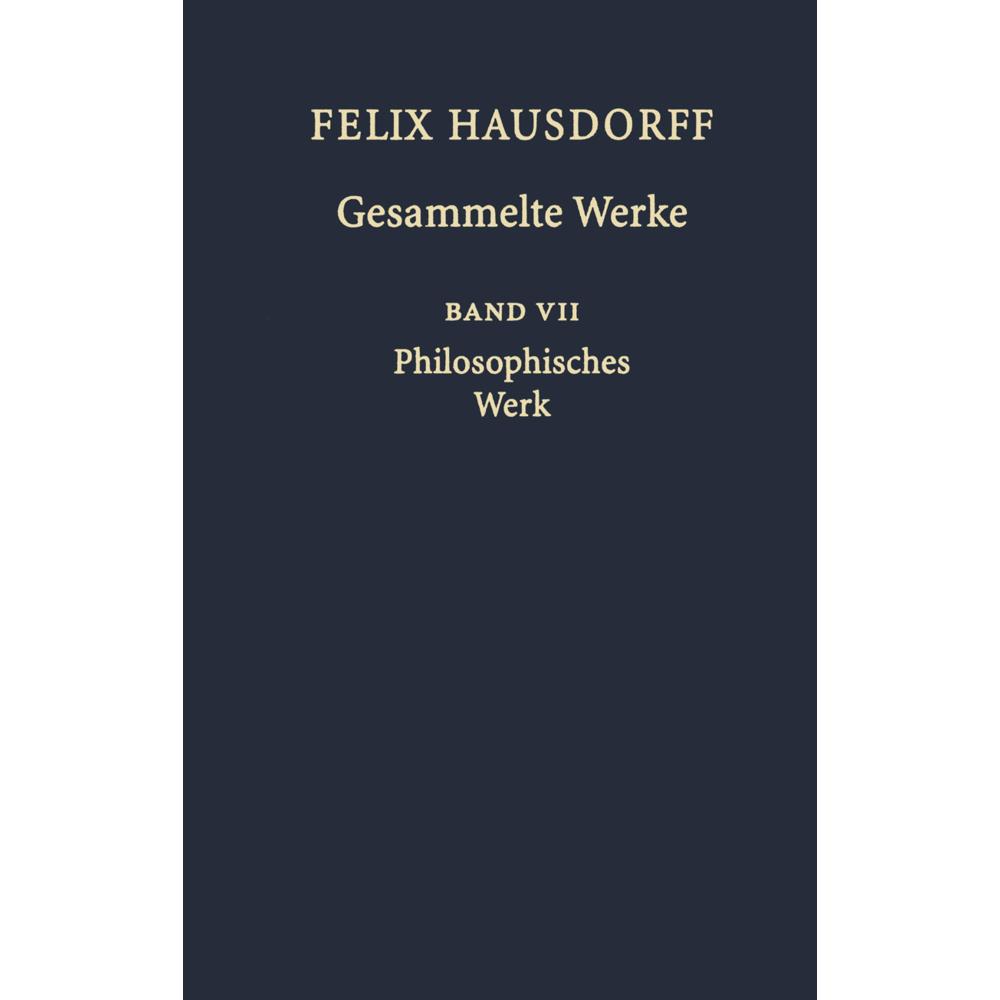 Felix Hausdorff Gesammelte Werke, Fachbücher von Felix Hausdorff