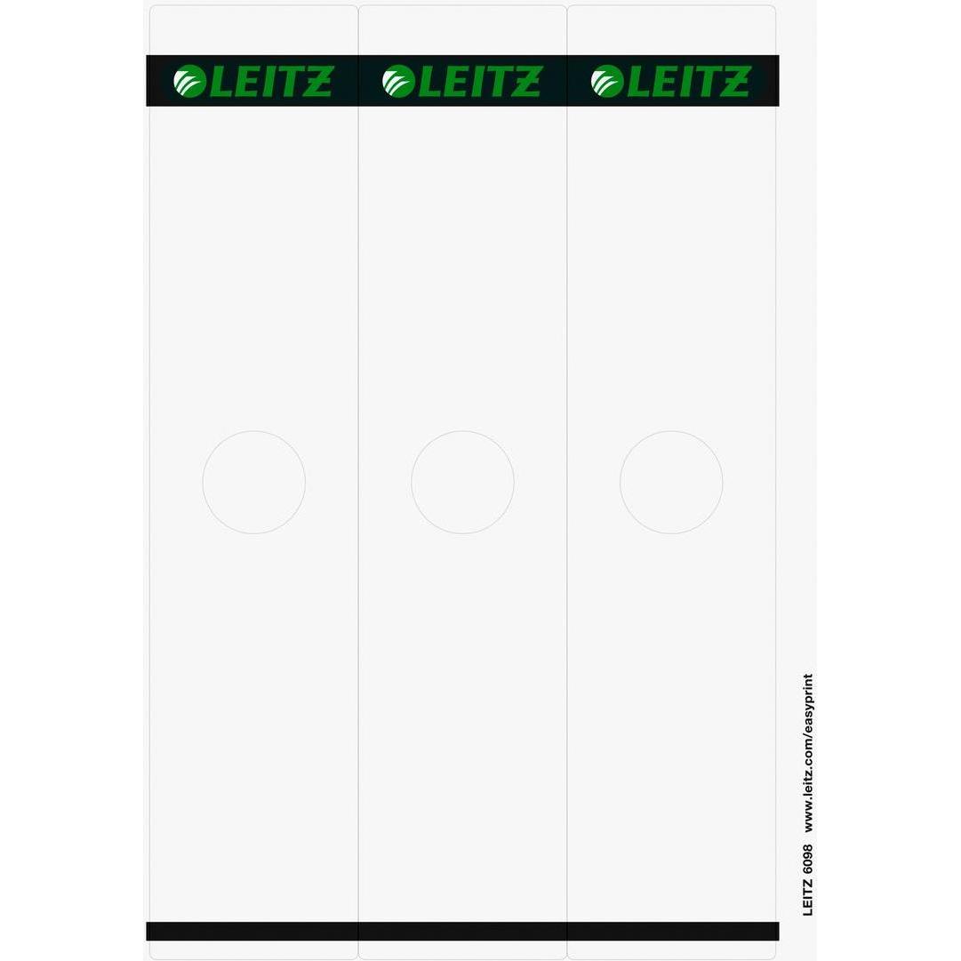 Leitz, Ordner Zubehör, Ordnerrücken-Etikett für Hängeordner, 61 x 279 mm lang, breit, grau, passend für Hängeor