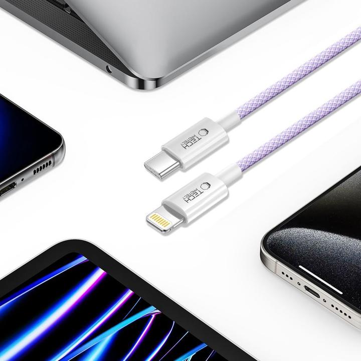 Image du produit Tech-Protect Ultraboost Lite Lightning Cable PD60W/3A 2m - Purple (2 m, 60 W)