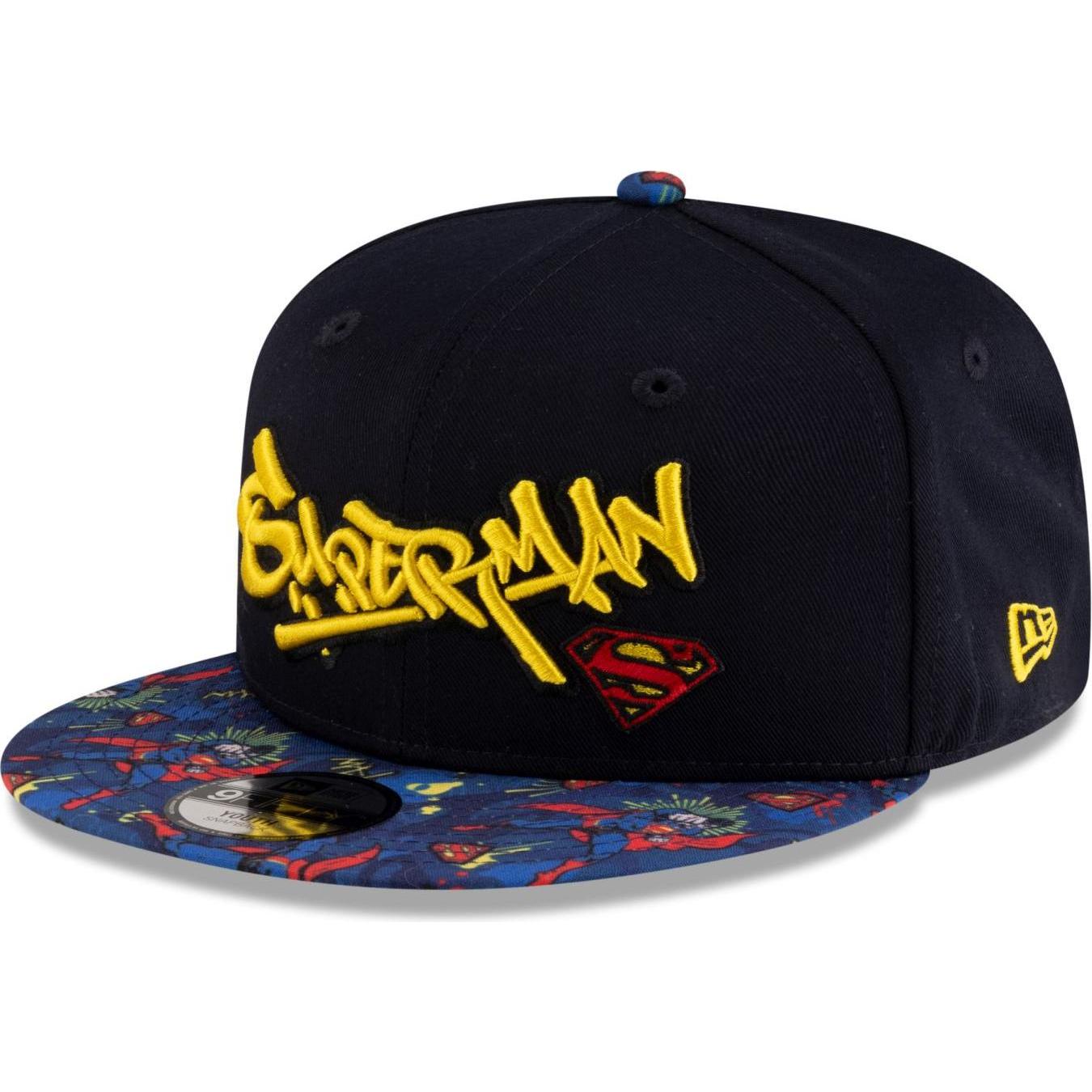 New Era, Jungen, Cap, 9Fifty Snapback Kinder Cap - Superman Graffiti Youth, Blau, (55, 56, 54 C)