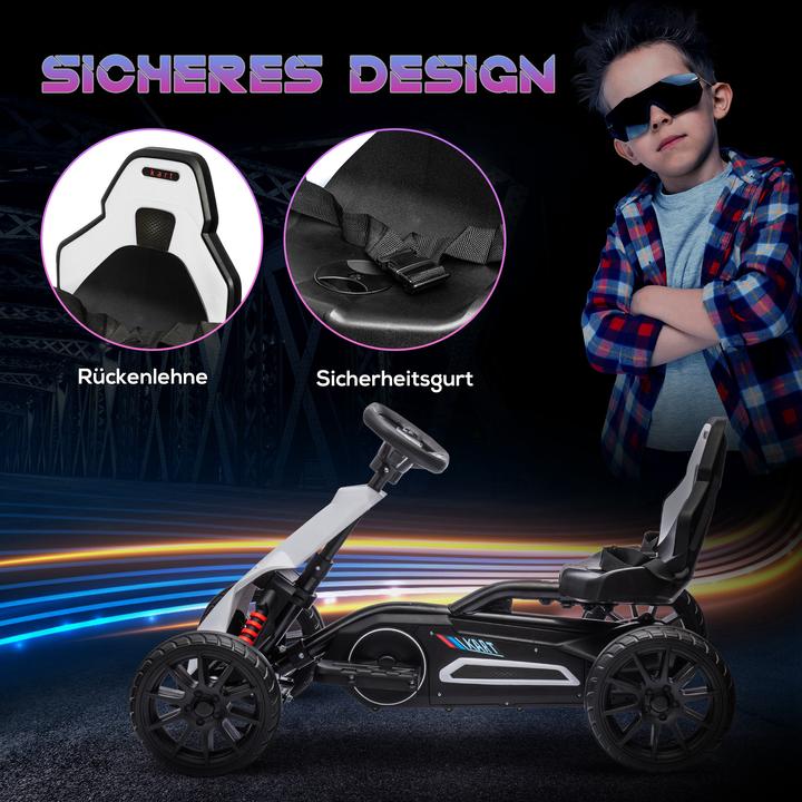 Actual product image Homcom Kinder Elektro Gokart Kunststoff, Metall Weiss