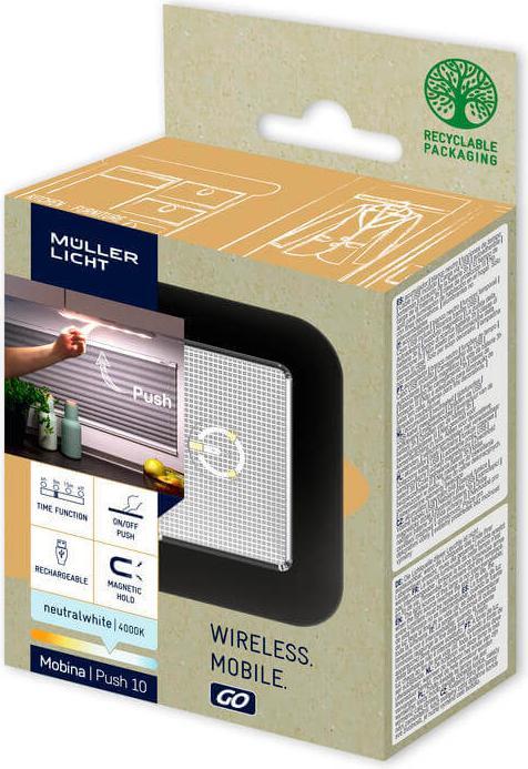 Actual product image Müller Licht LED orientation light Mobina Push 10 black 27700056