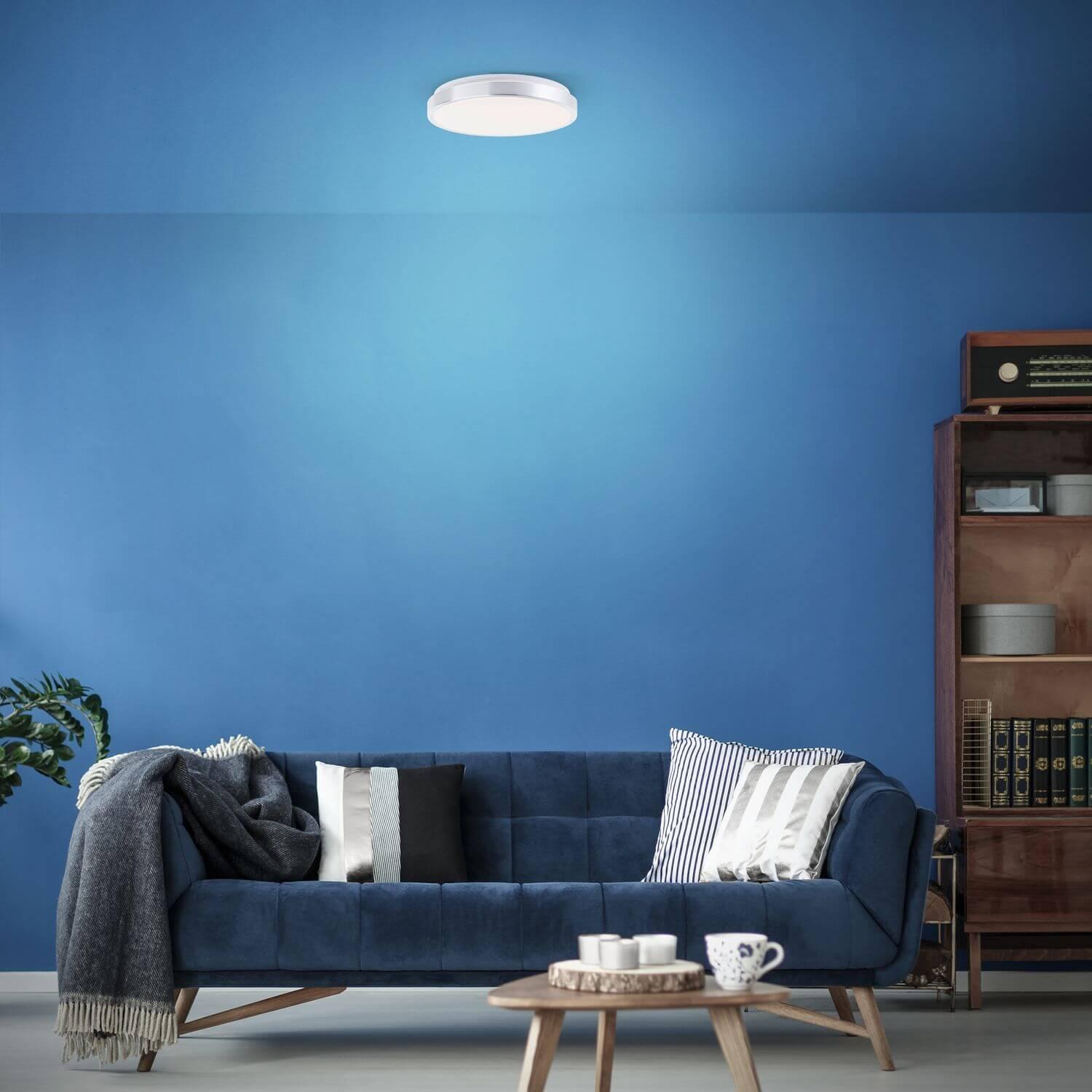 Thumbnail - Brelight, Wandleuchte + Deckenleuchte, Livius LED Wand- und Deckenleuchte 33cm nickel/aluminium/weiss (2400 lm)