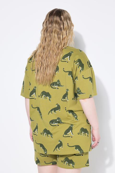 Produktbild Studio Untold Schlafanzug, kurzer Zweiteiler, oversized, Leoparden (56)