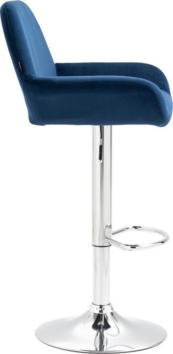Produktbild CLP Barhocker Braga Samt chrom, blau