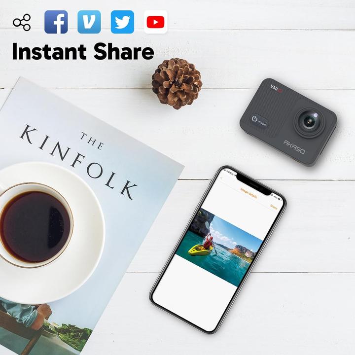 Image du produit Akaso Action Cam 4K mit Stativ und Tasche (WiFi)