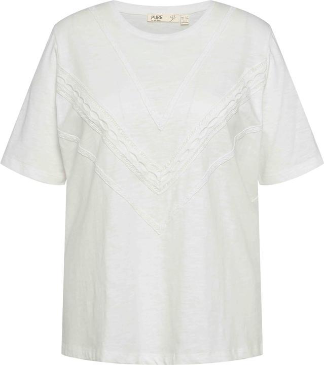 Actual product image Ulla Popken Eco Cotton Tee with Embroidered Trim (50, 52)