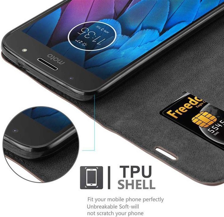 Actual product image Cadorabo Book Invisible Magnet Cover (Motorola Moto G5S)