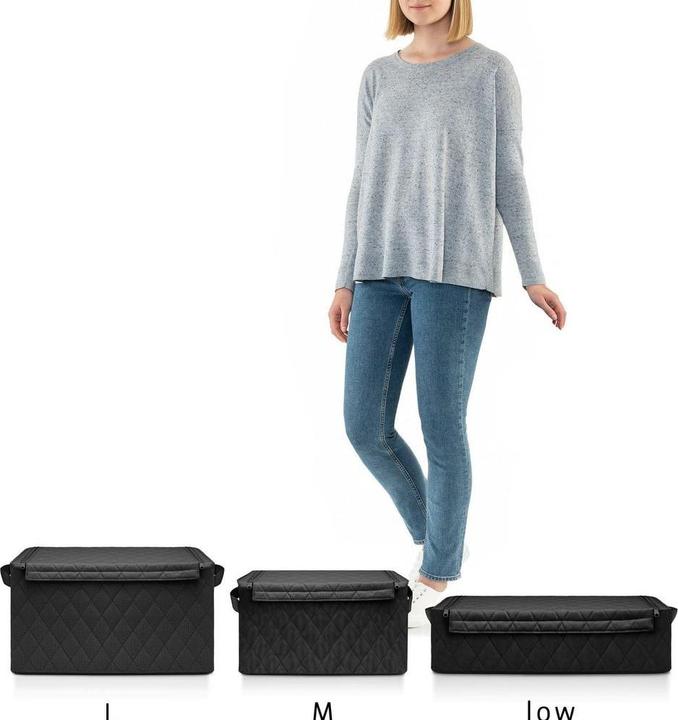 Produktbild reisenthel Aufbewahrungsbox Rhombus M Schwarz (31 cm, 28 l, 1x)