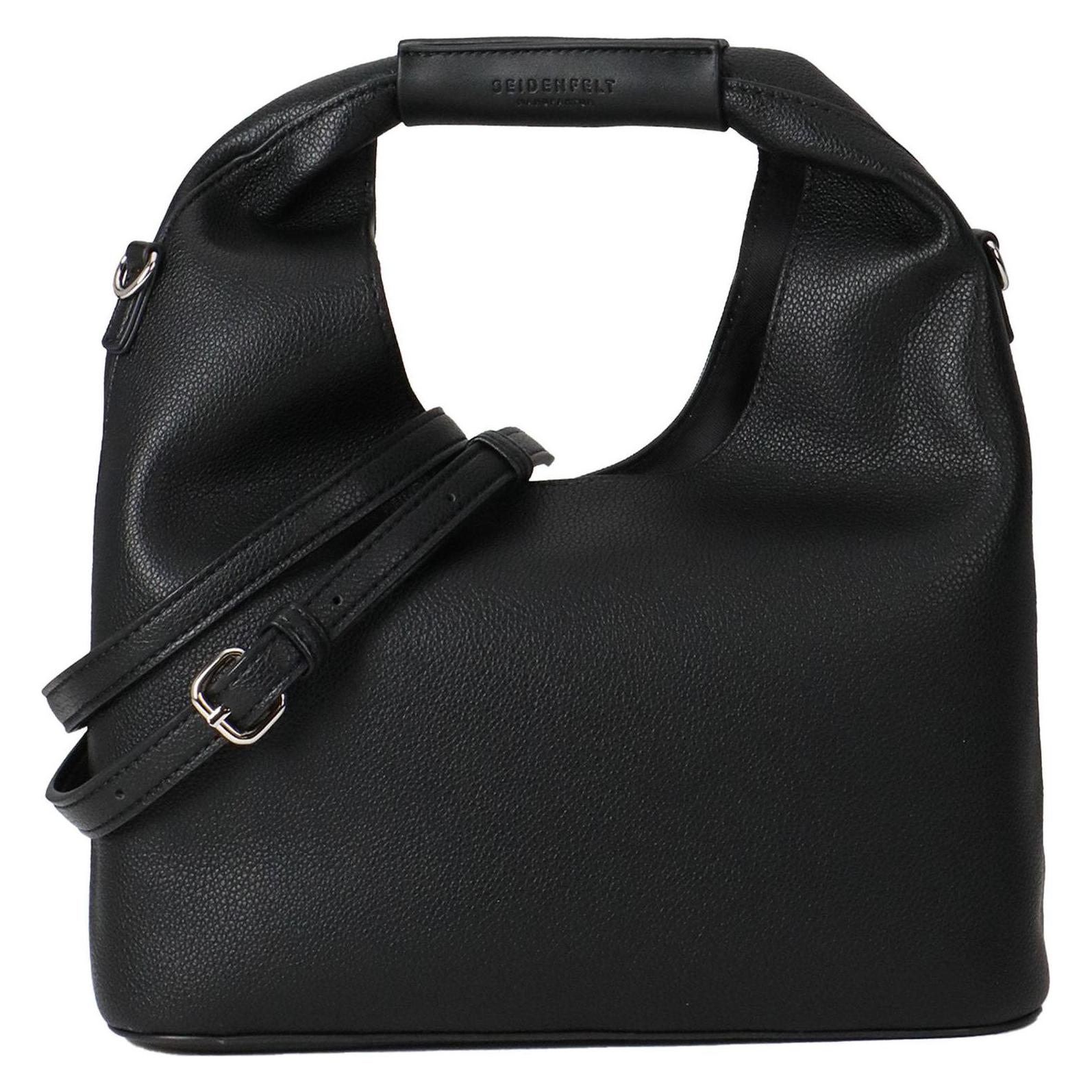 Seidenfelt, Damen, Handtasche, Janne Midi Hobo, Schwarz
