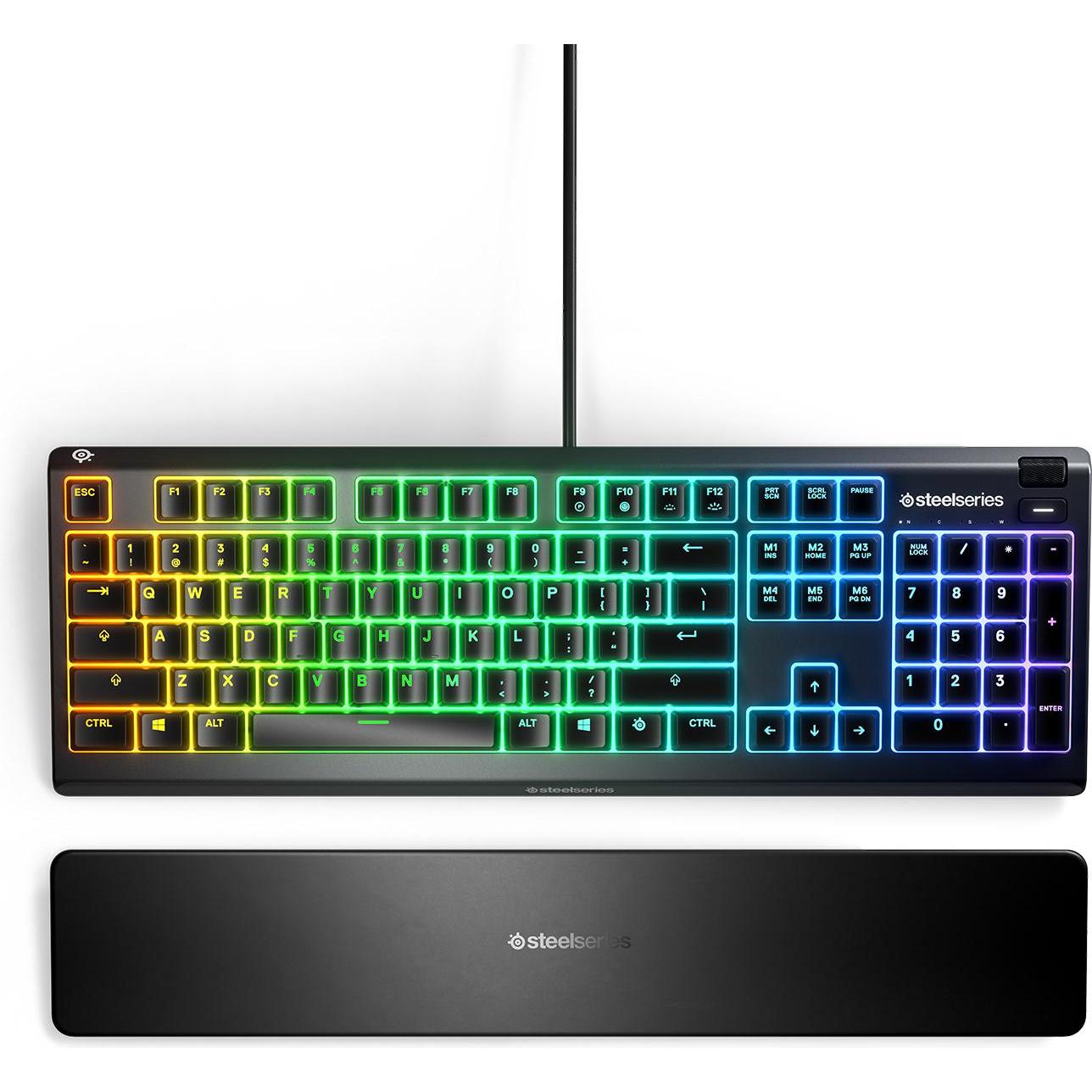 SteelSeries Apex 3 (DE, Kabelgebunden), Tastatur, Schwarz