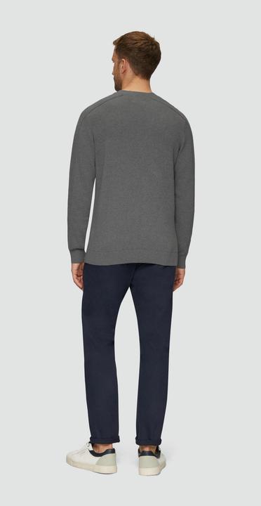 Produktbild s.Oliver Strickpullover Strickpullover mit Nahtdetails und Logo (M)