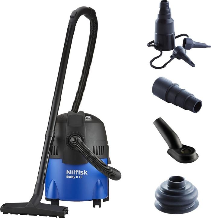 Produktbild Nilfisk Nass- und Trockensauger Buddy II 12 Home Edition Schwarz Blau 12 l 1200 W (Nass-Trockensauger)