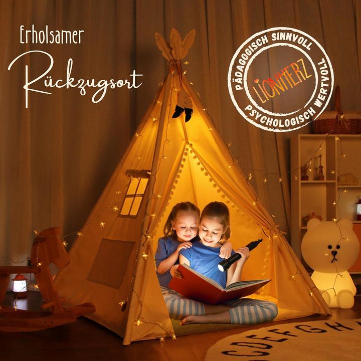 Actual product image Lionherz Tipi Zelt mit Kuschelmatte