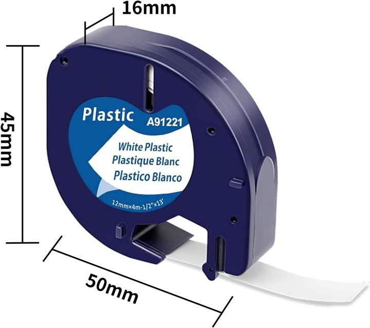 Produktbild Markfield 12-teilige Etikettenband-Set (1.20 cm, Weiss)