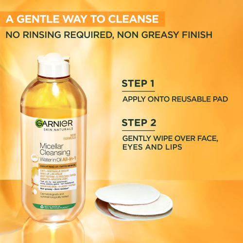 Image du produit Garnier Skin Naturals Eau micellaire biphasée Tout en un (Eau micellaire, 400 ml)