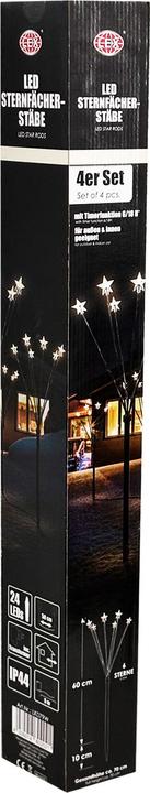 Produktbild Mojawo 12er Set LED-Gartenleuchtstäbe Weihnachtsbeleuchtung mit 72 Sternen