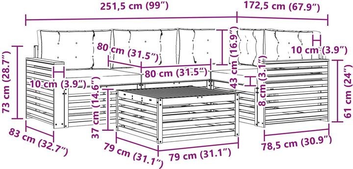 Produktbild vidaXL Outdoor-Sofa