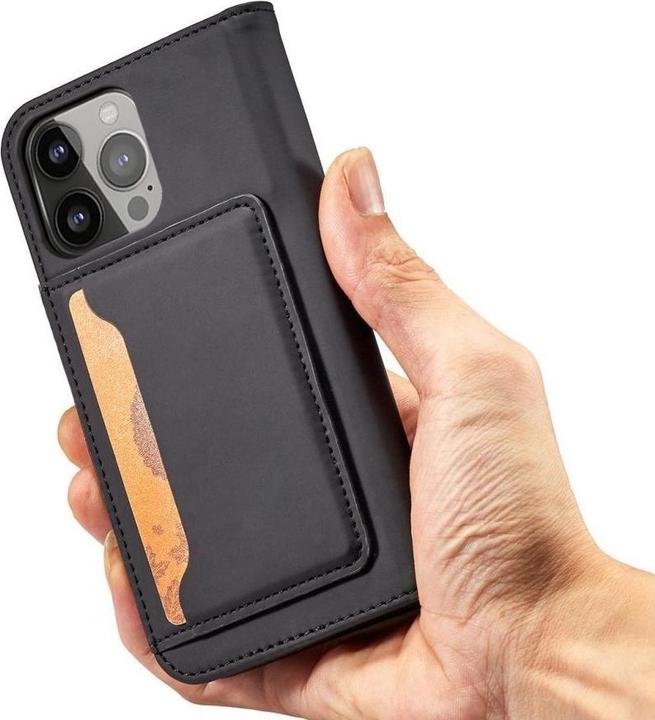 Produktbild Hurtel Magnet Card Case case for iPhone 14 flip cover wallet stand black (Apple iPhone 14)