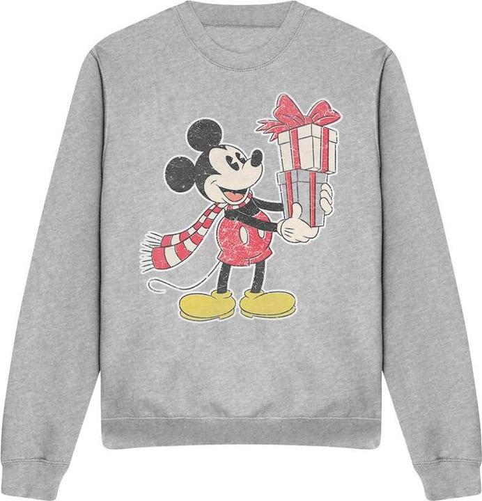 Actual product image Disney Unisex Adult Mickey Mouse Present Christmas Sweatshirt (M)