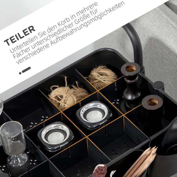 Image du produit Homcom Servierwagen Stahl, ABS Schwarz