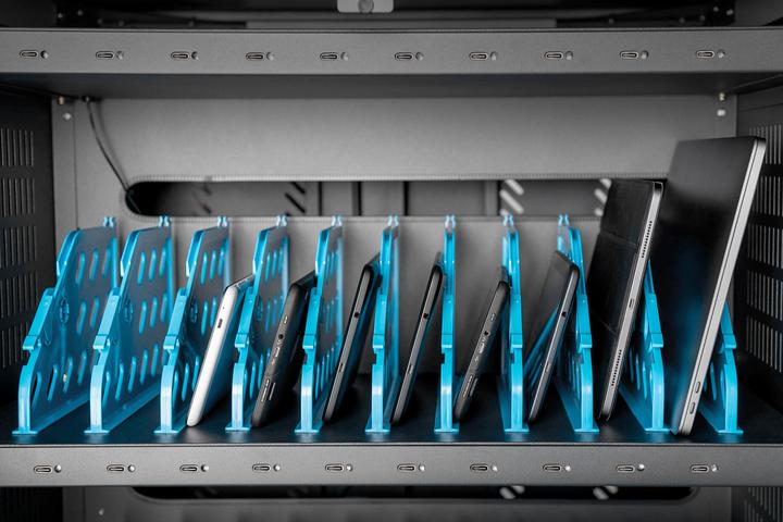 Image du produit Digitus Armoire de charge mobile, 15.6", USB-C 30 stations de charge, PDU, ventilateur, 1260 x 824 x 650 mm