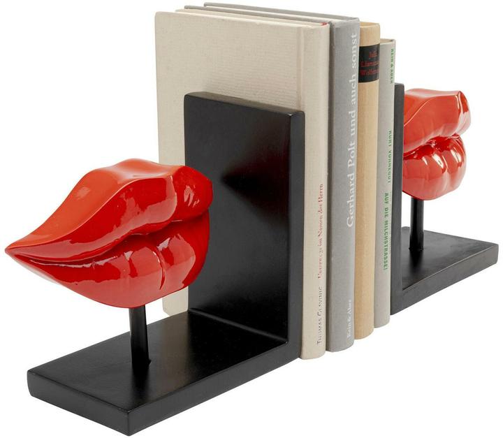 Produktbild Kare Design Buchstütze Lips Rot (2/Set) (9 x 34.50 x 16.50 cm)