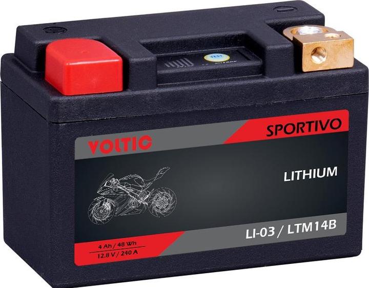 Image du produit Voltic Sportivo LI-03 YTZ10-S Lithium 4Ah Motorradbatterie LTM14B (12 V, 9.10 Ah, 240 A)
