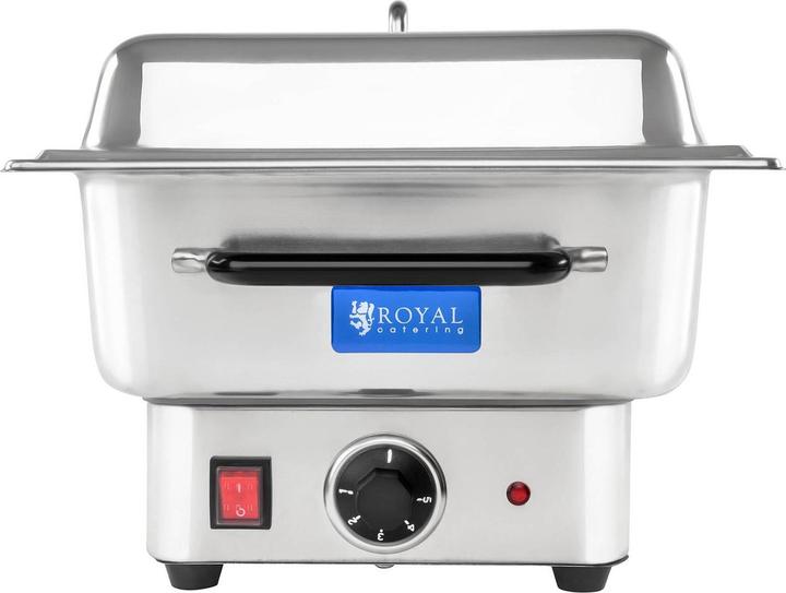 Produktbild Royal Catering Chafing Dish Elektro Warmhaltebehälter Speisenwärmer Edelstahl GN 1/1 100mm