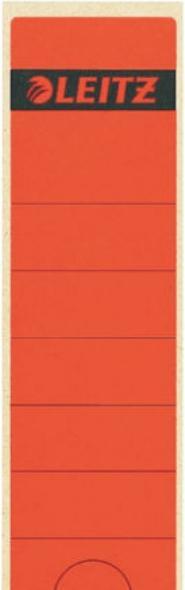 Productafbeelding Leitz Ordneretiket, 61 x 285 mm, lang, breed, rood geschikt voor standaard en hardboard ordners