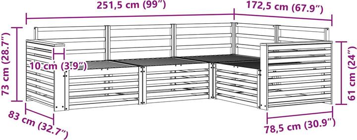 Produktbild vidaXL Outdoor-Sofa