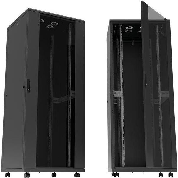 Thumbnail - LogiLink Netzwerk Standschrank, 16HE (16 HE, 19 Zoll Rack), Serverschrank, Schwarz
