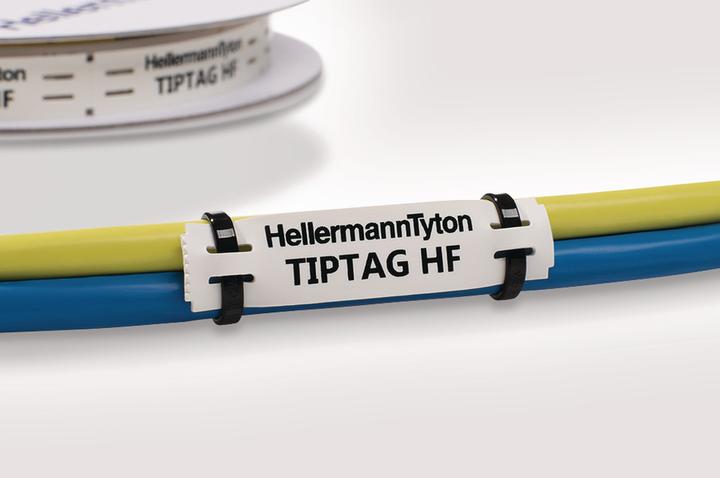 Actual product image HellermannTyton Cable marker LSZH 15x65 yellow