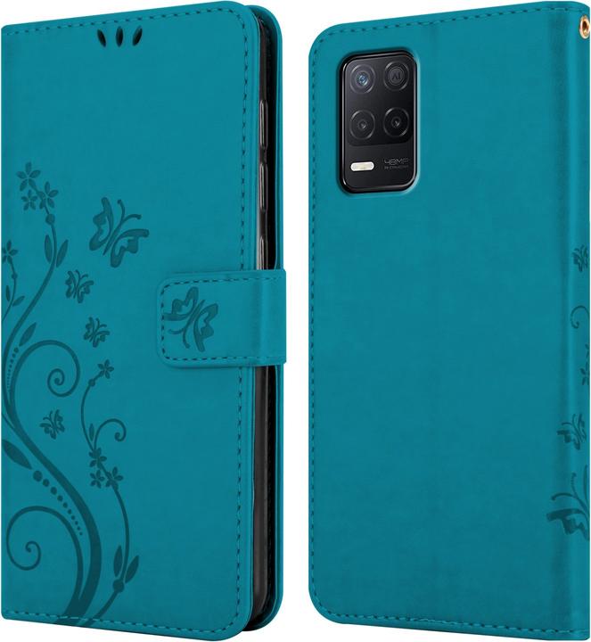 Image du produit Cadorabo Housse Flower Book pour Realme 8 5G / V13 / Q3 / Q3i / Narzo 30 5G (Realme Narzo 30 5G, Realme Q3i 5G, Realme V13)