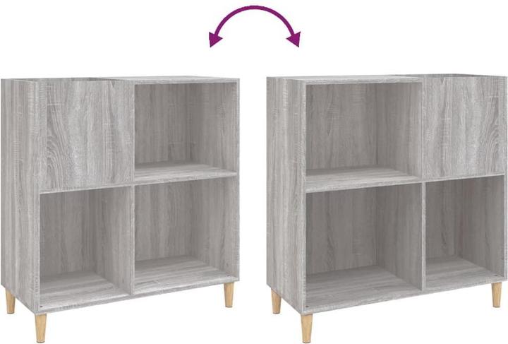 Actual product image vidaXL Plattenschrank Grau Sonoma 84,5x38x89 cm Holzwerkstoff