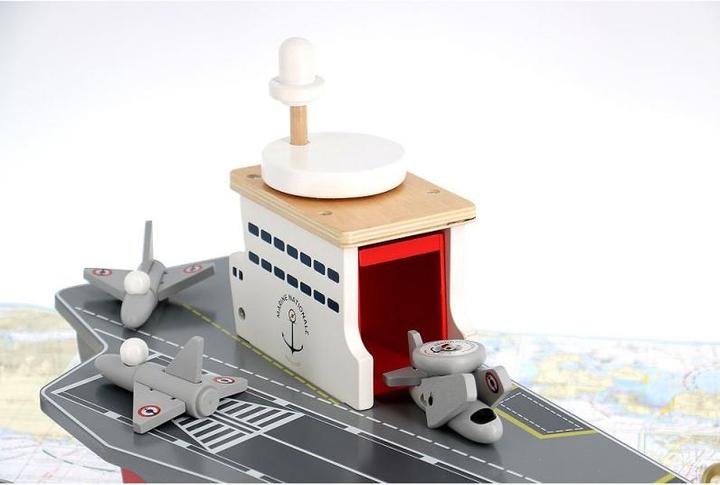 Actual product image Vilac Aircraft carrier + accessories - Marine national